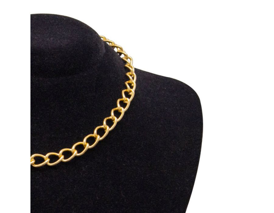 Colar Gargantilha de Corrente Dourado
