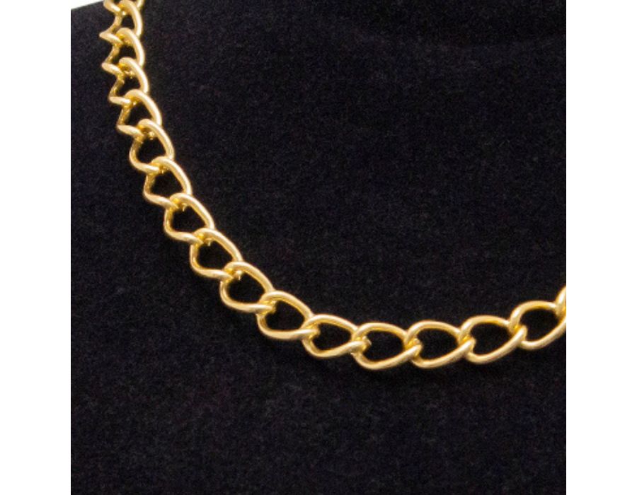 Colar Gargantilha de Corrente Dourado