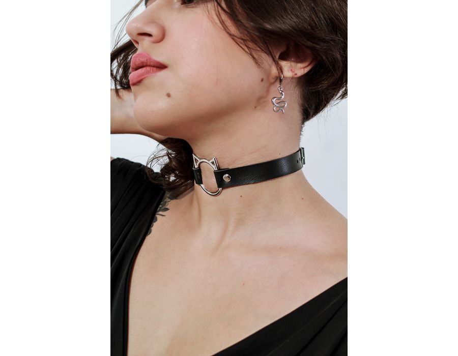 Choker Gargantilha com Pingente de Gatinho