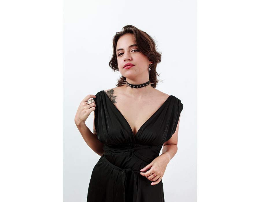Choker Gargantilha com Spike Grandes e Médios 