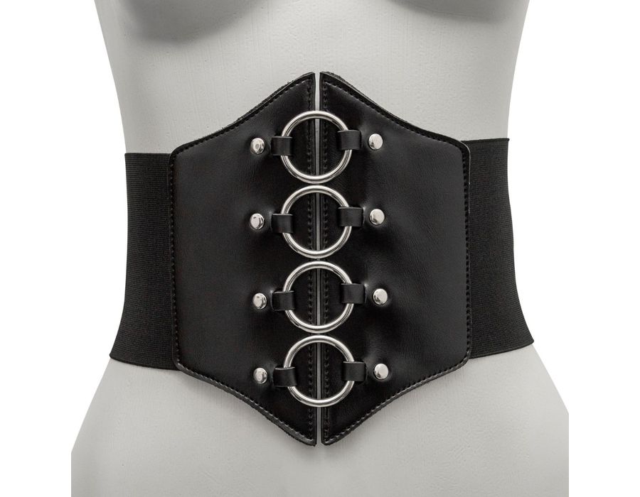 Corset Espartilho Preto com Argolas
