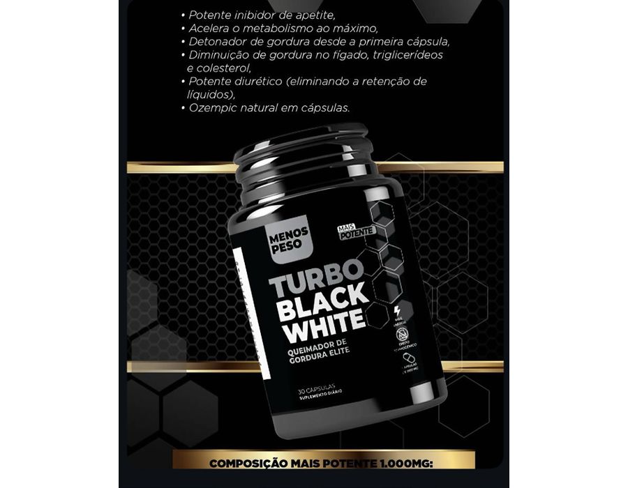 Turbo Black White - Queimador Elite