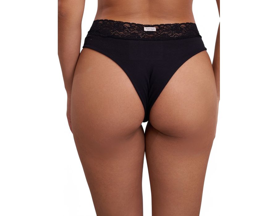 Calcinha Tanga Alta - Preto