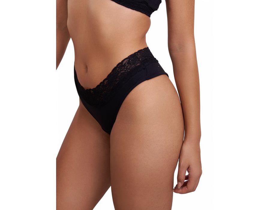 Calcinha Tanga Alta - Preto