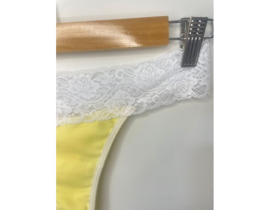 Calcinha Fio Dental Duplo - Amarela