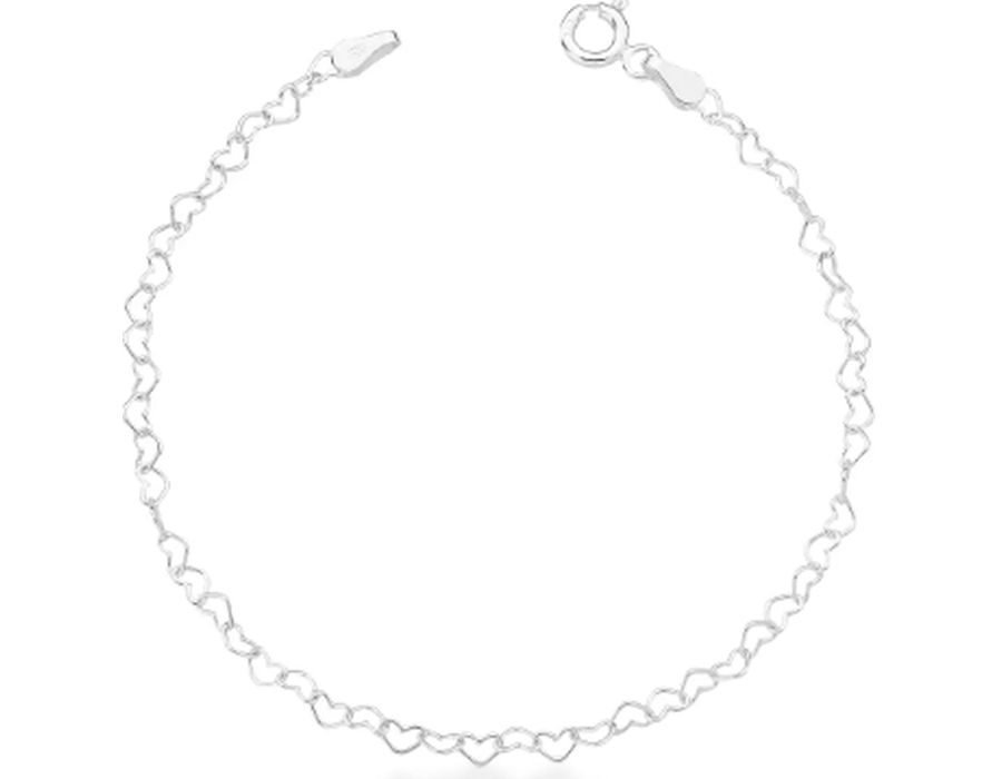 Pulseira Elo Coração Prata 925 - 6115 - M S ACESSORIOS