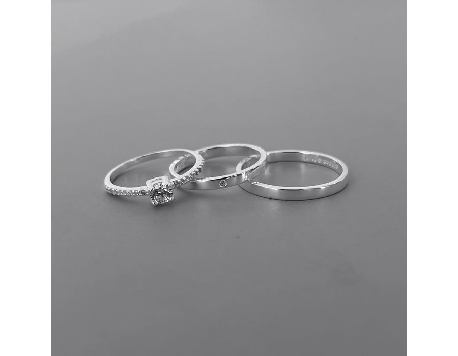 Par Aliança de Prata Clássica Com Zirconia 2mm - ... - MEDALS STORE