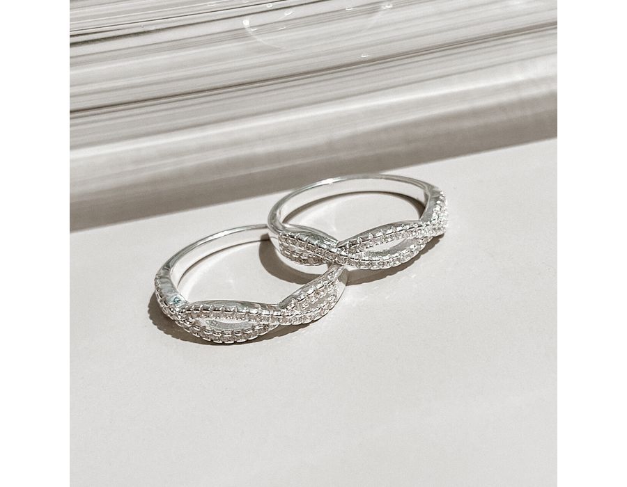 Anel Cravejado Liz Prata 925 - 8197A - MEDALS