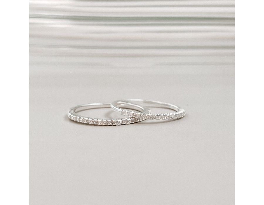 Anel Aparador Cravejado Nina Prata 925 - 8212A - MEDALS