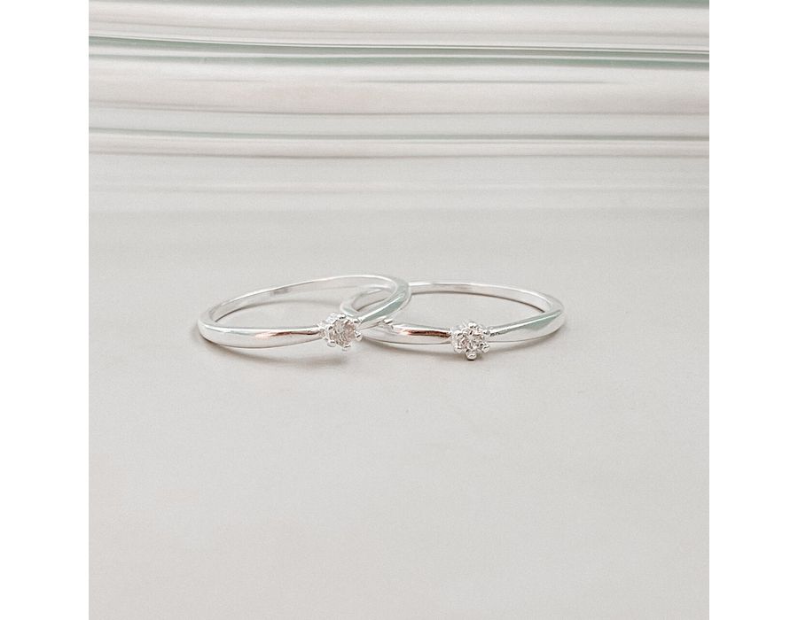 Anel Solitário Eva Prata 925 - 8209A - MEDALS