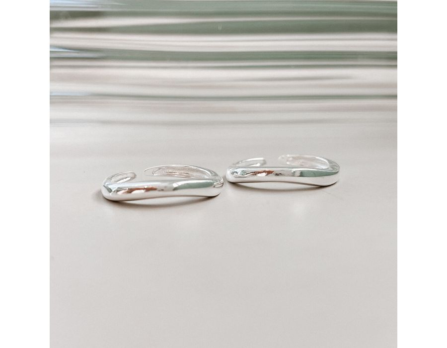 Anel Regulável Orgânico Prata 925 - 8206A - MEDALS