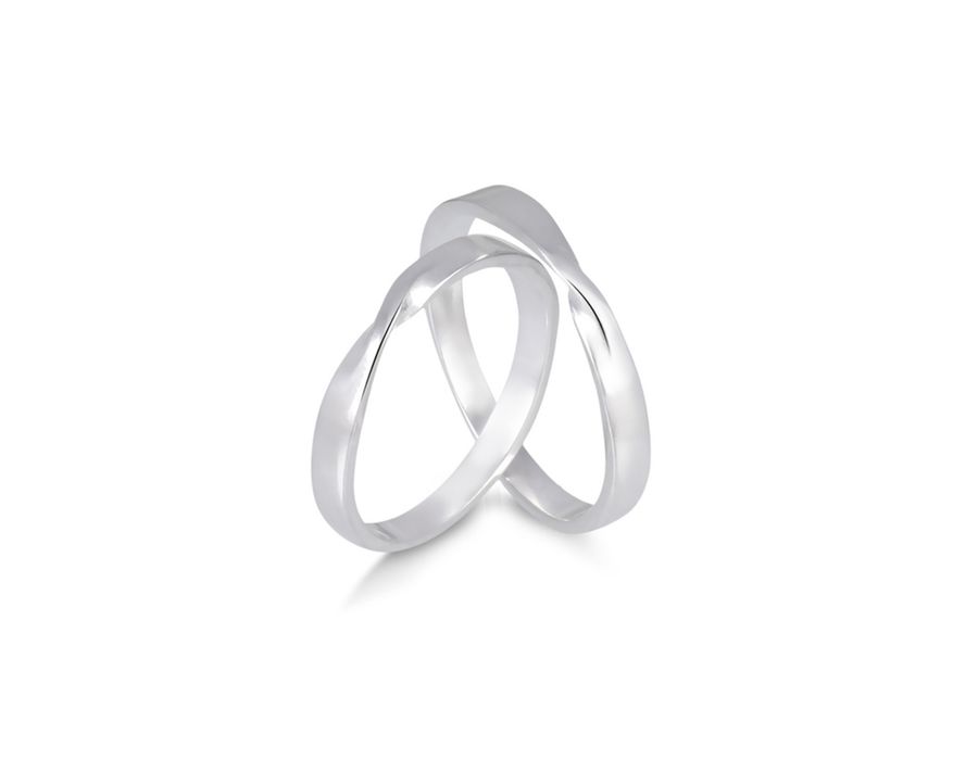 Par de Alianças de Namoro em Prata 925 - Bride 3MM... - MEDALS STORE