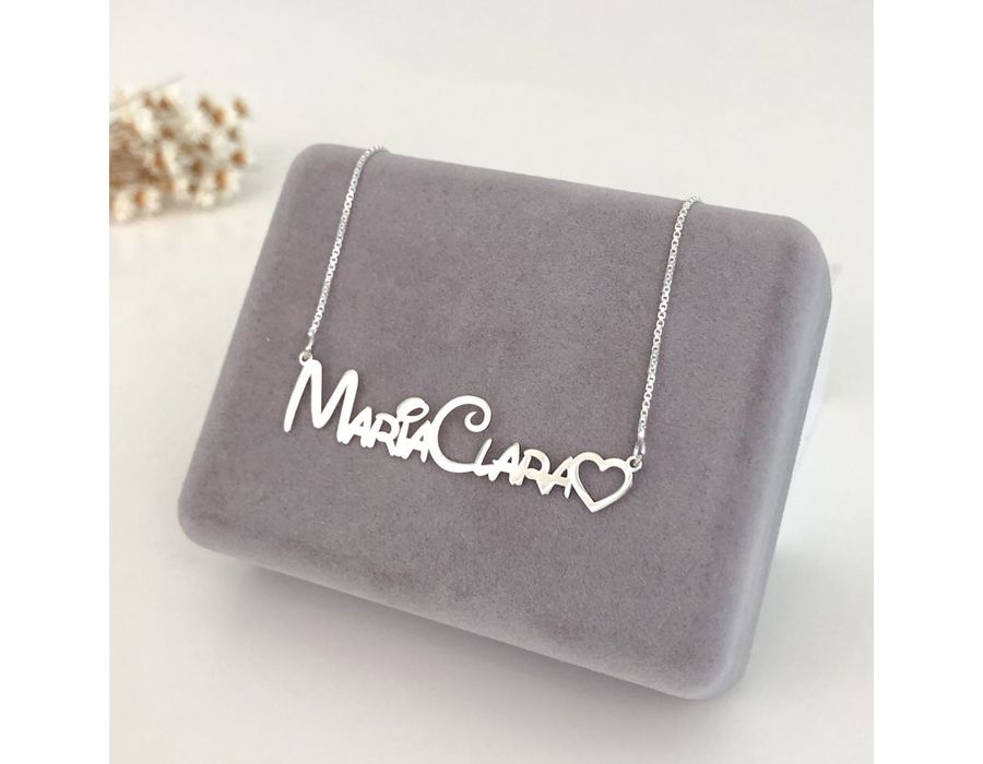 Colar Nome Personalizado Fonte Disney Prata 925 - ... - MEDALS STORE