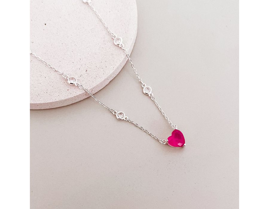 Choker Fusion Pink Prata 925 - 4063 - MEDALS STORE