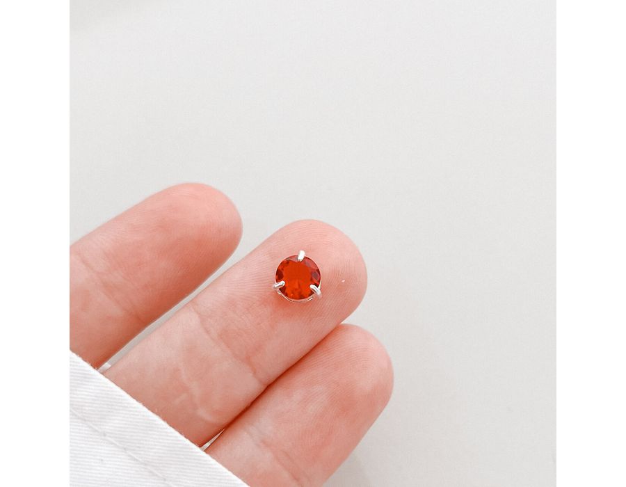 Colar Ponto De Luz Galeria Vermelho 6 mm Prata 925... - MEDALS STORE