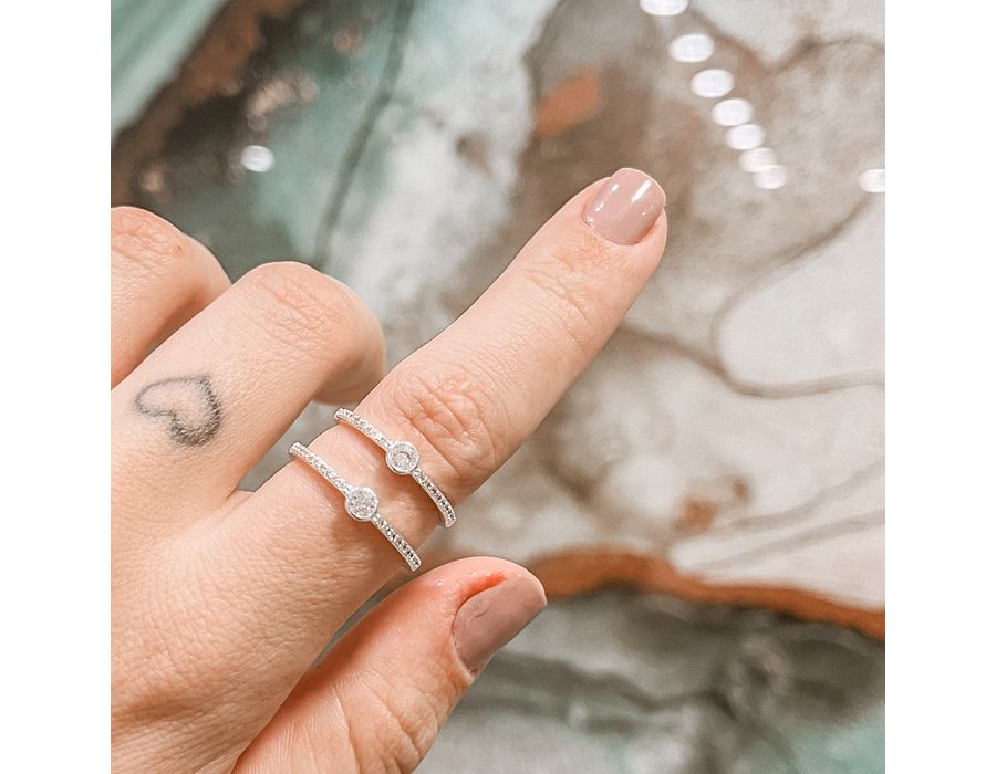 Anel Cravejado Titi Prata 925 - 3953A - MEDALS