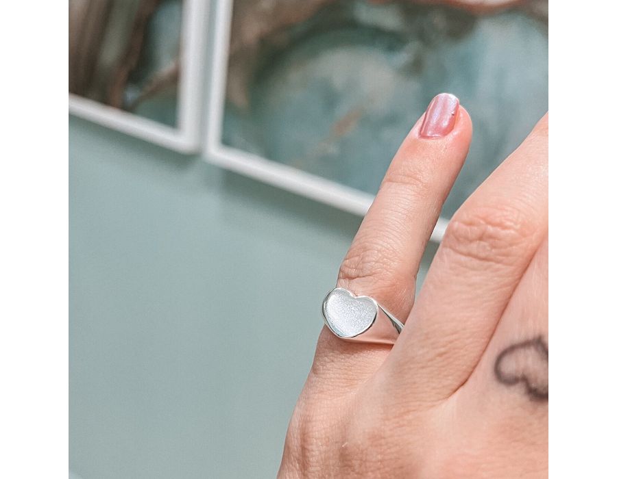 Anel Regulável Coração Dedinho Prata 925 - 8149 - MEDALS