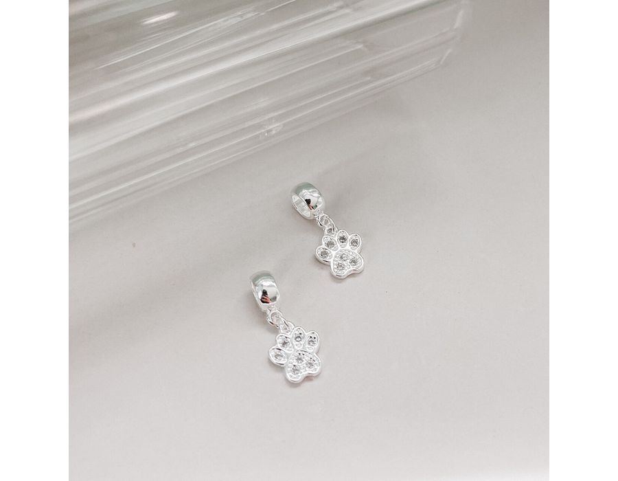 Berloque Patinha Cravejada Prata 925 - 8081 - MEDALS STORE