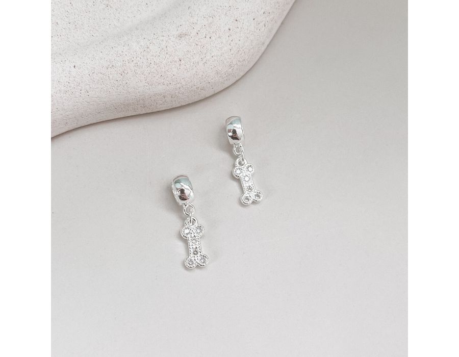 Berloque Ossinho Cristal Shine Prata 925 - 8088 - MEDALS STORE