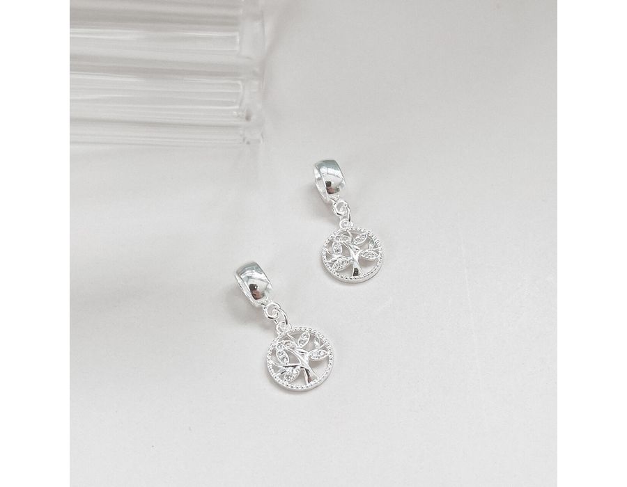 Berloque Arvore Da Vida Cristal Prata 925 - 8094 - MEDALS STORE