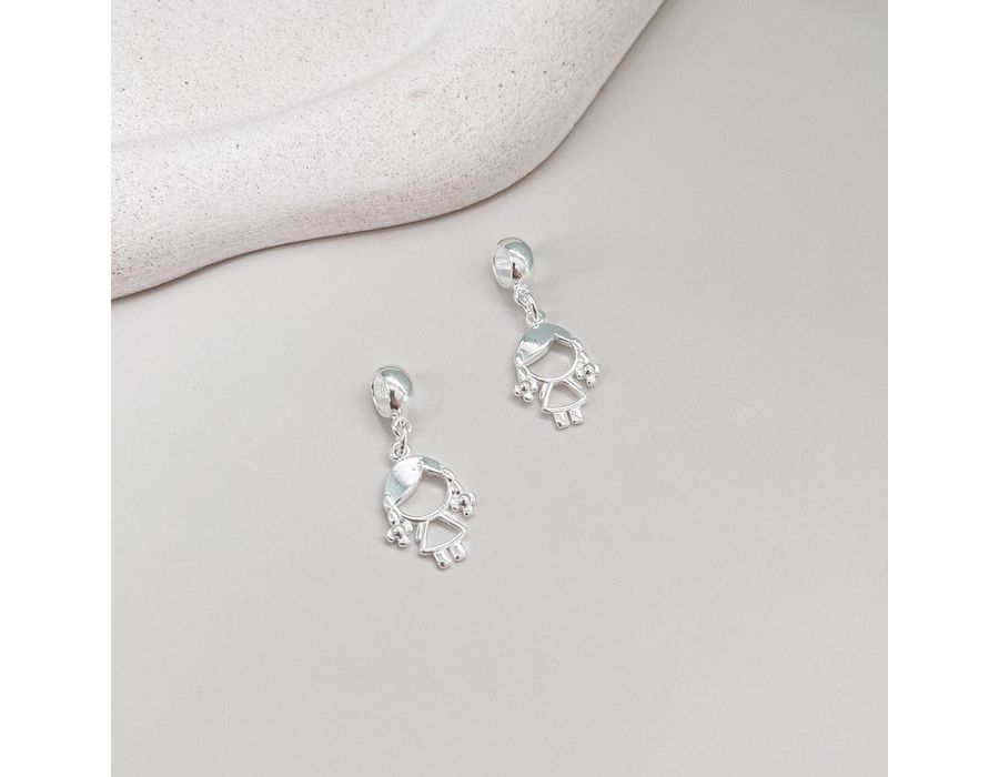 Berloque Menina Shine Prata 925 - 8106 - MEDALS STORE