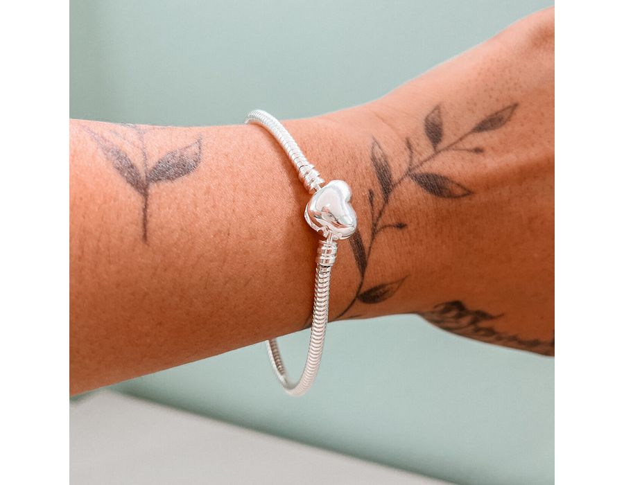 Pulseira Para Berloques Coração Lisa 925 - 8202P - MEDALS