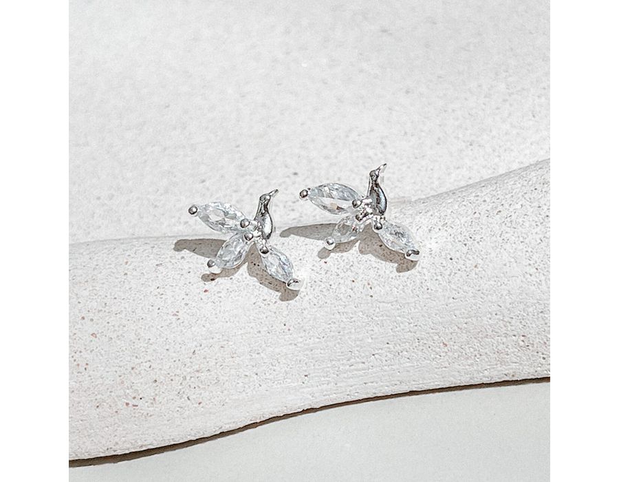 Brinco Beija-Flor Cristal Prata 925 - 8191B - MEDALS