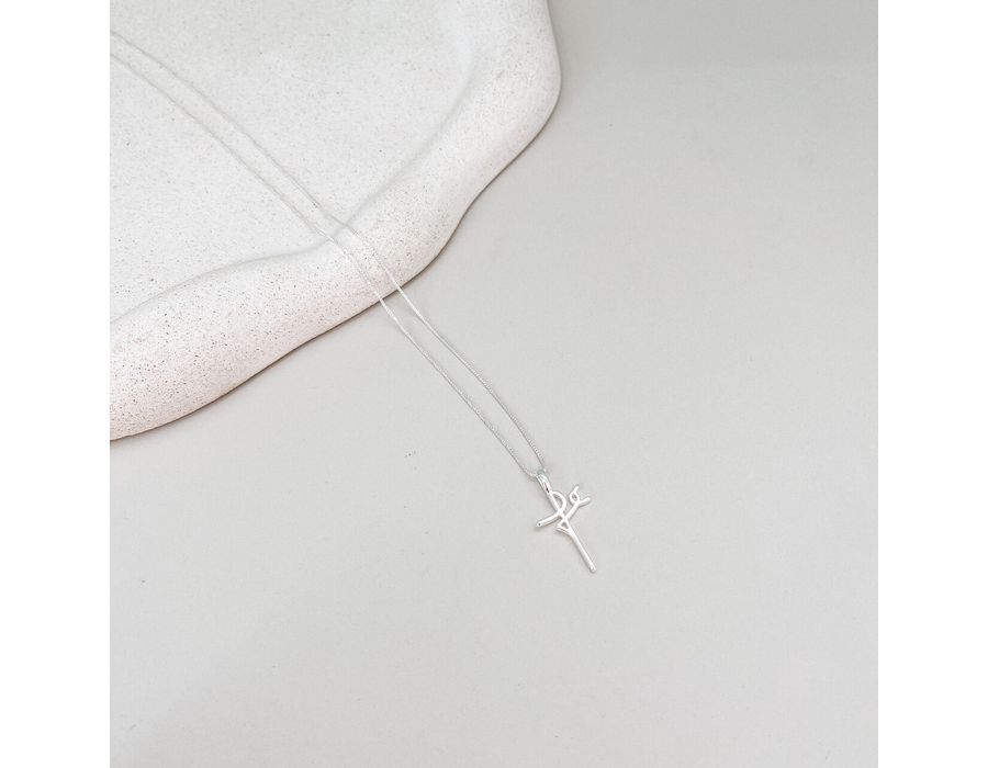 Colar Com Pingente Fé Prata 925 - 8192C - MEDALS