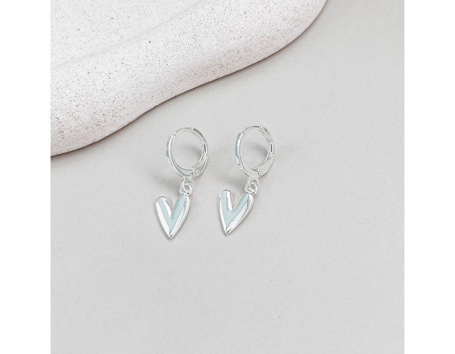 Argola Click Coração Liso Prata 925 - 8070 - MEDALS