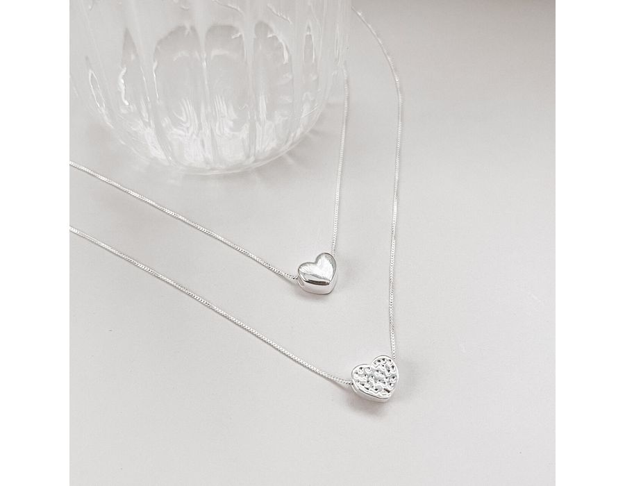 Colar Coração Galeria Shine Prata 925 - 8035 - MEDALS STORE