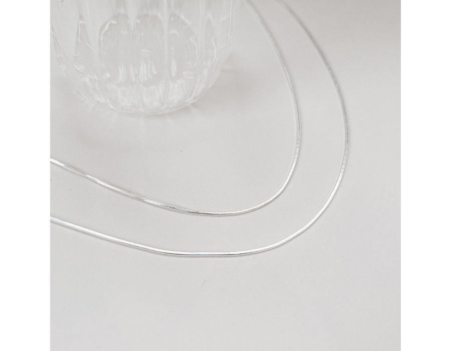 Corrente Laminada 45cm Prata 925 - 8042 - MEDALS STORE