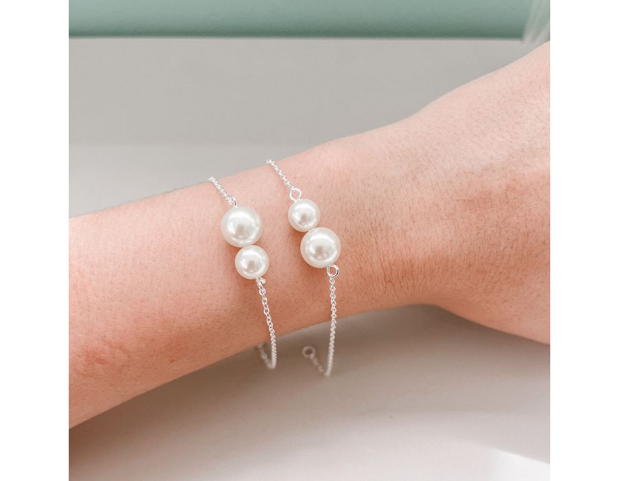 Pulseira Dueto Pérolas Prata 925 - 8006 - MEDALS STORE