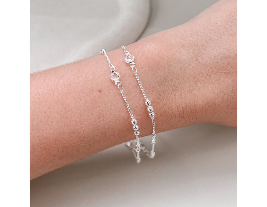 Pulseira Zaira Bolas Prata 925 - 8022 - MEDALS STORE