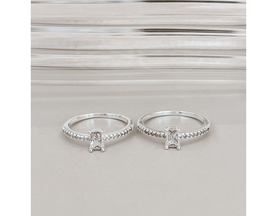 Anel Lizza Cravejado Prata 925 - 8549 - MEDALS