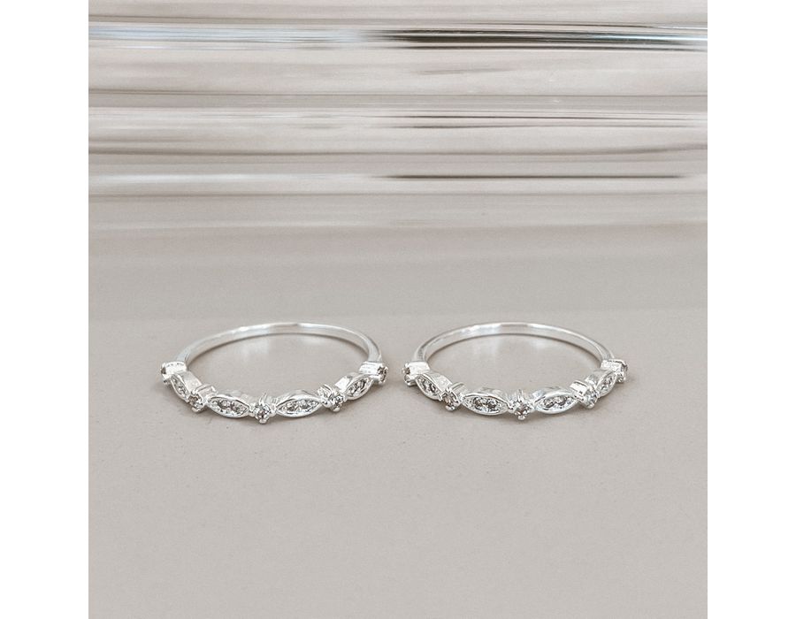 Anel Luna Cristal Prata 925 - 8553 - MEDALS