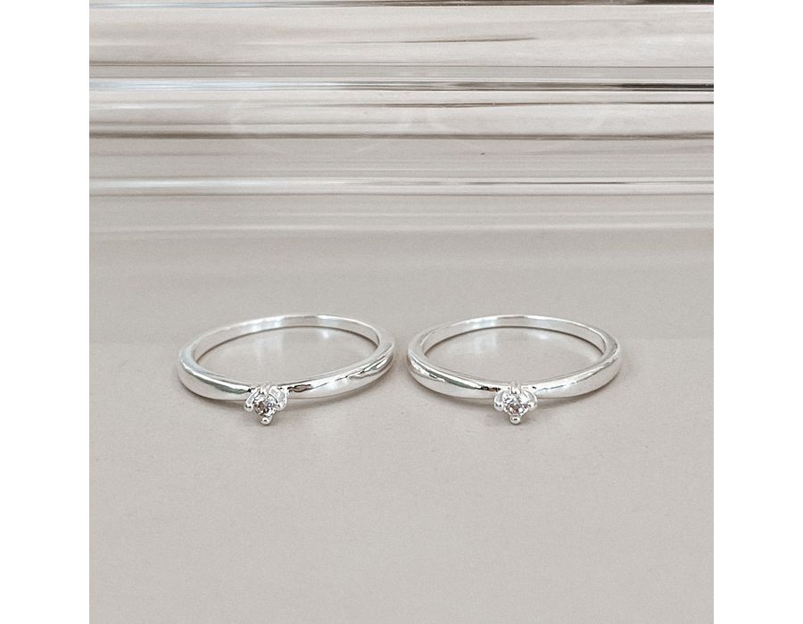 Anel Solitário Alice Prata 925 - 8545 - MEDALS