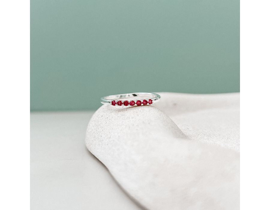 Anel Aparador Pink Prata 925 - 8561 - MEDALS