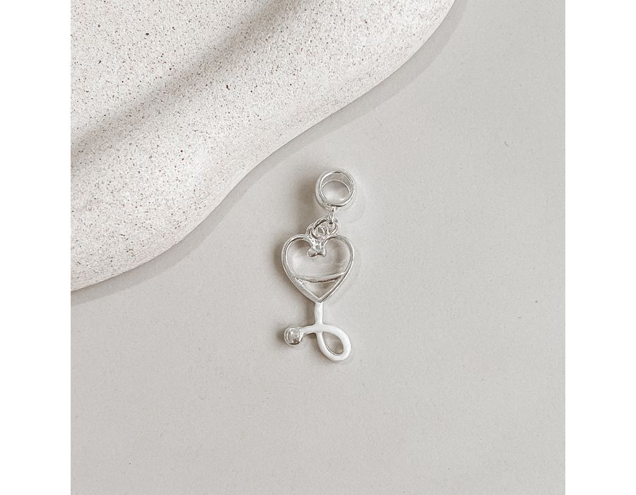 Berloque Estetoscopio Prata 925 - 8251 - MEDALS