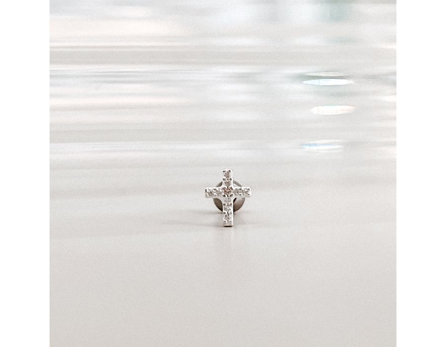 Piercing Tragus Cruz Prata 925 - 8508 - MEDALS