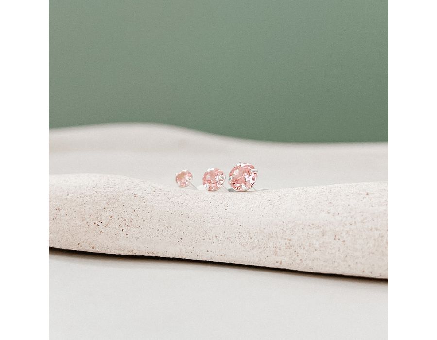 Trio Rosa Claro Prata 925 - 8518 - MEDALS