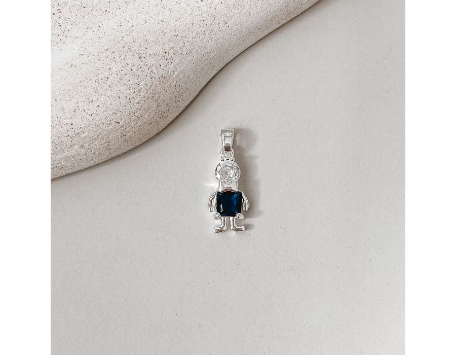 Pingente Menino De Zirconia Prata 925 - 8527 - MEDALS