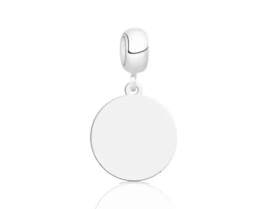 Berloque Placa Lisa Para Personalização Prata 925 ... - MEDALS