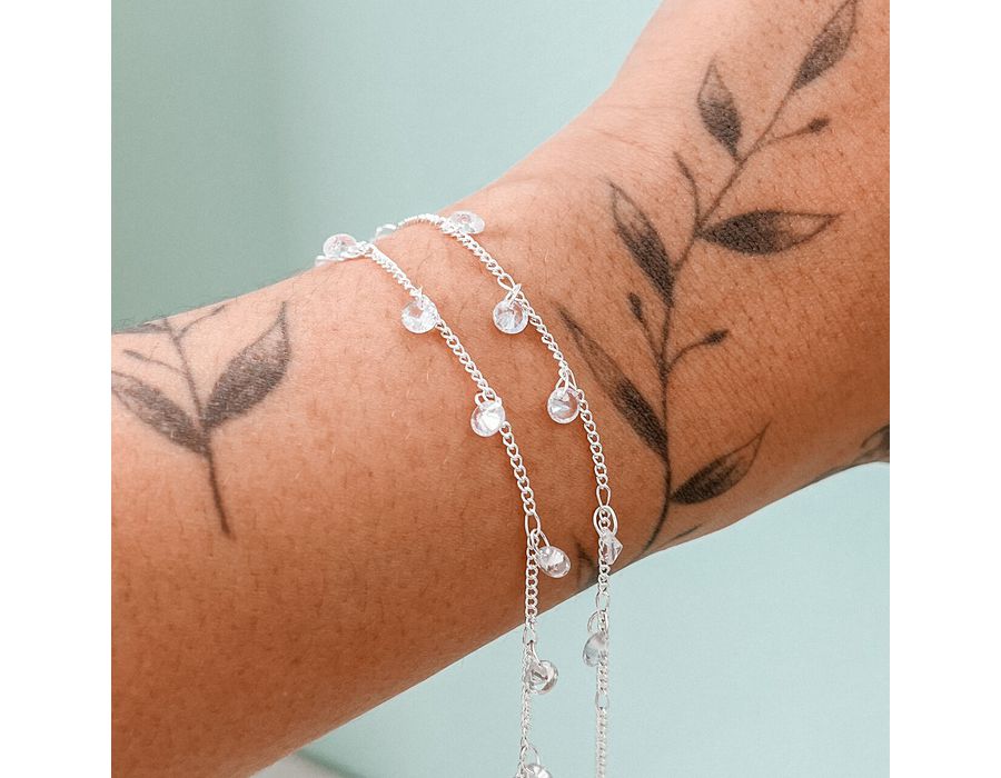 Pulseira De Zirconias Cristal Prata 925 - 8421 - MEDALS