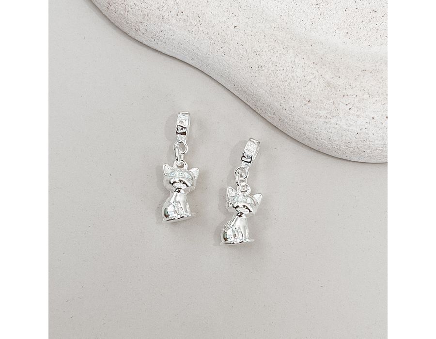 Berloque Gato Liso Prata 925 - 8644 - MEDALS