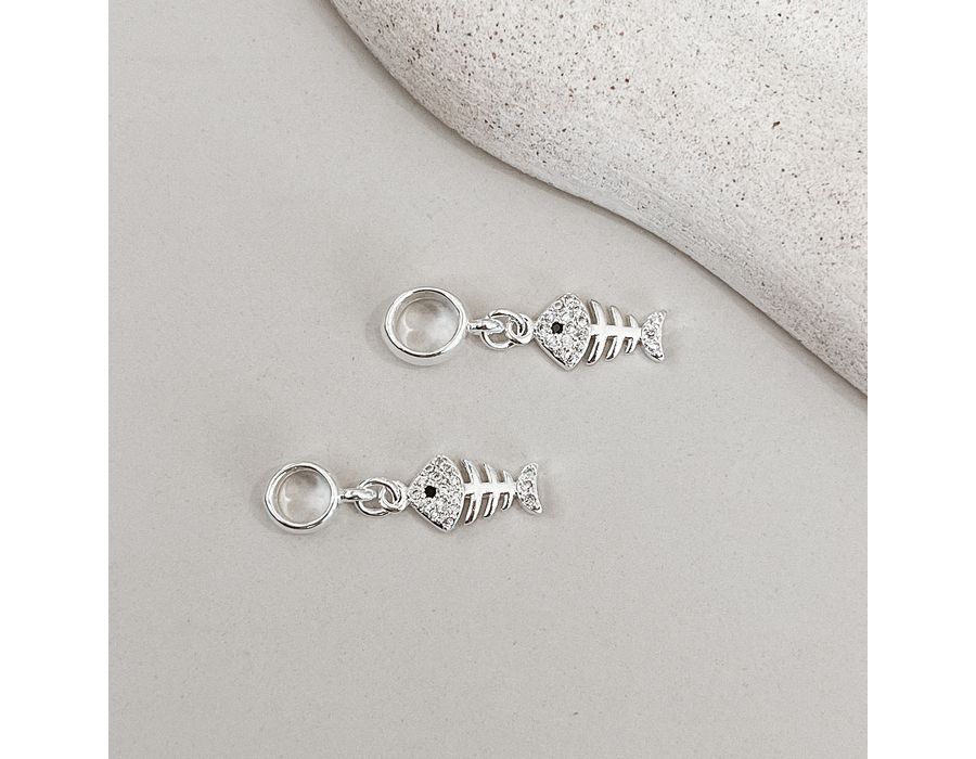 Berloque Peixe Esqueleto Prata 925 - 8636 - MEDALS