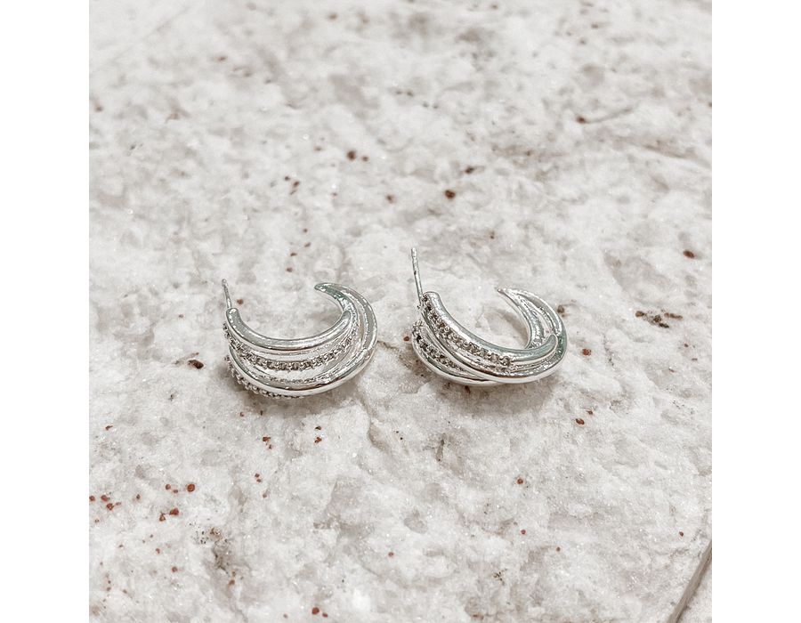 Brinco Luna Prata 925 - 8672 - MEDALS