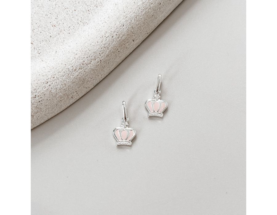 Pingente Coroa Rosa Prata 925 - 8688 - MEDALS