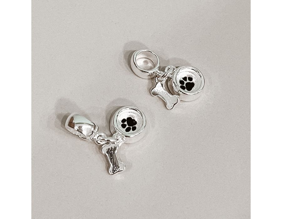 Berloque Osso e Vasilha Prata 925 - 9018 - MEDALS