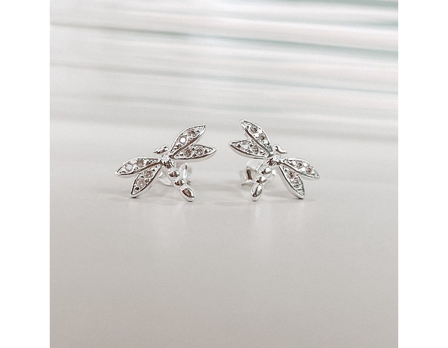 Brinco Libélula Cravejado Prata 925 - 8320 - MEDALS