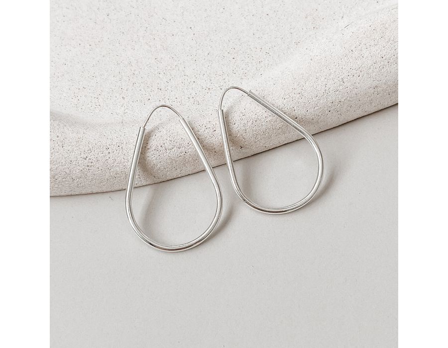 Argola Gota G Prata 925 - 8328 - MEDALS